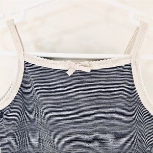 Jamie Kay Stripe Singlet Bodysuit Oatmeal/Navy 2YR